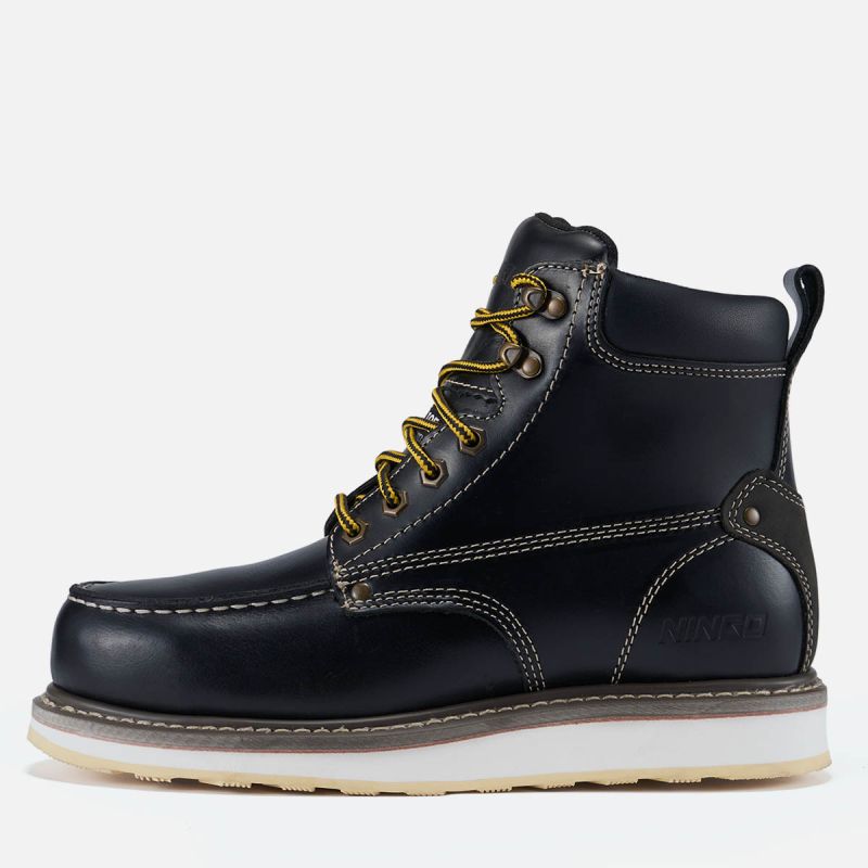 Men's Moc Toe Safety Boots Black image2