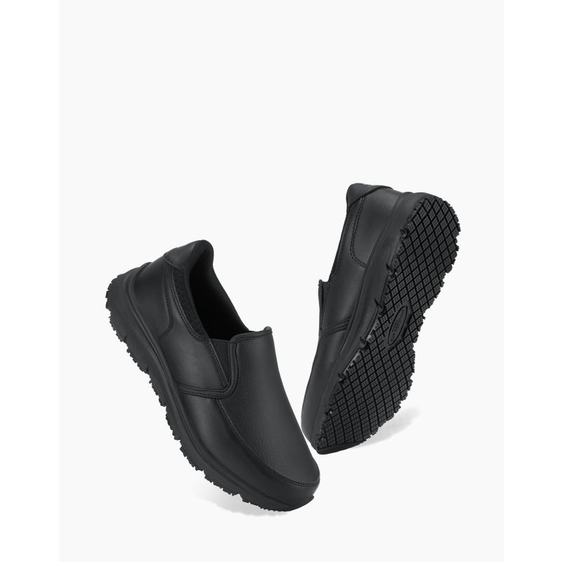 Men's Slip On Slip Resistant Shoes Black image5 Men's Slip On Slip Resistant Shoes Black image5