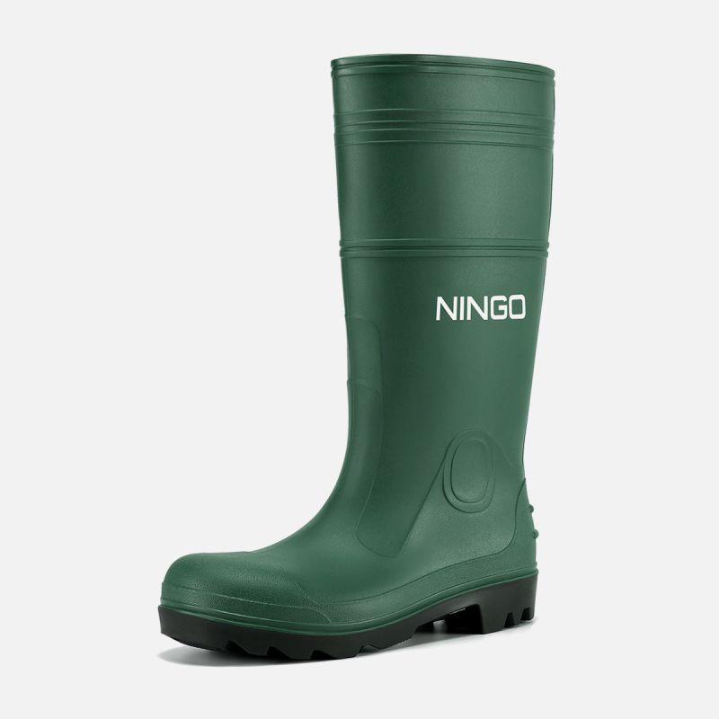 Men's Steel Toe Rain Boots Green image1