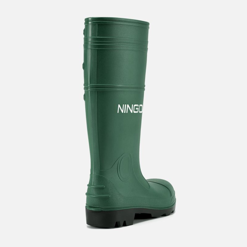 Men's Steel Toe Rain Boots Green image5