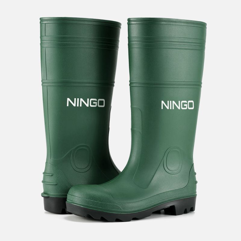 Men's Steel Toe Rain Boots Green image7