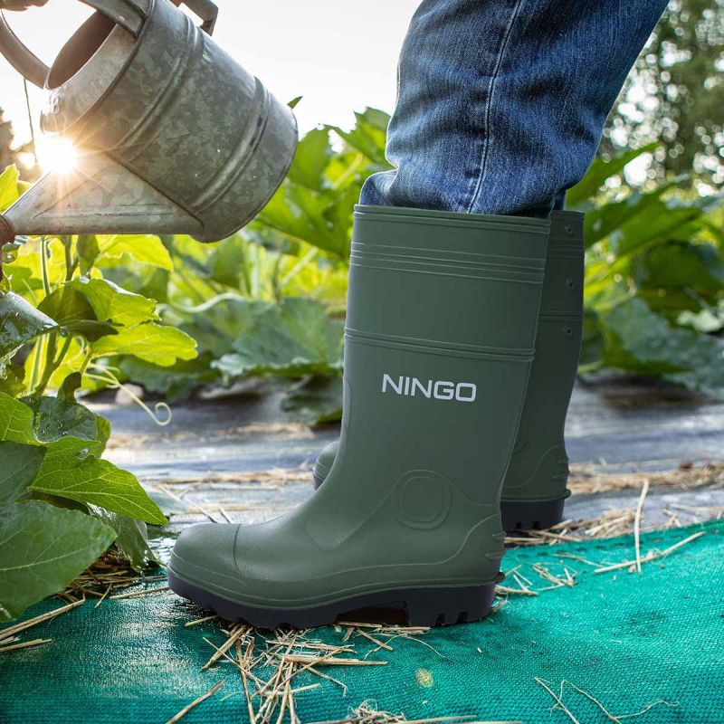 Men's Steel Toe Rain Boots Green image8