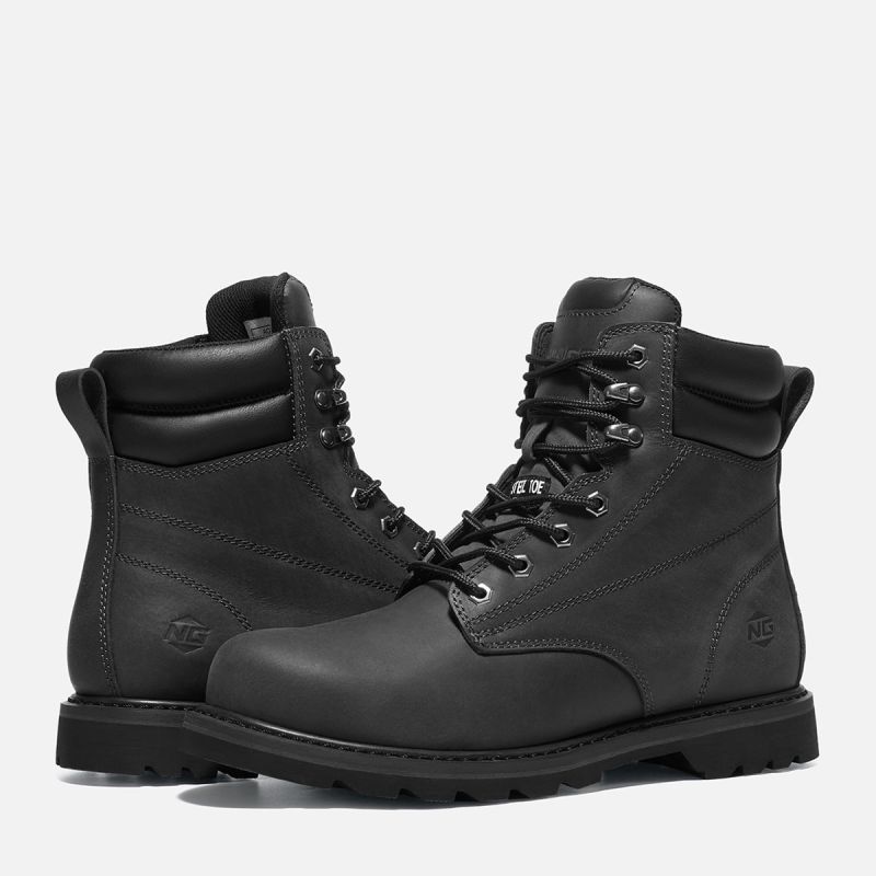 Men's TitanGuard Leather Martin Boots Black image7