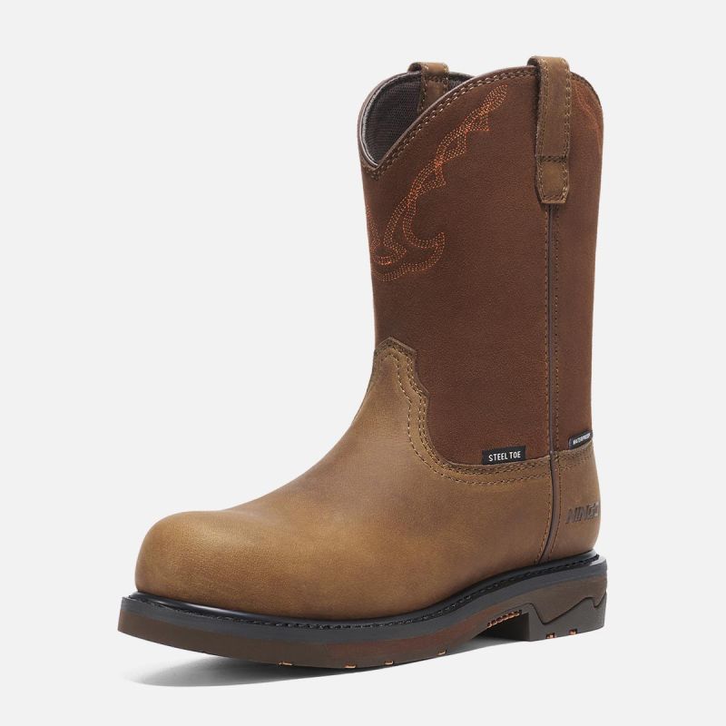 Men's Wellington Safety Boots Camel image1