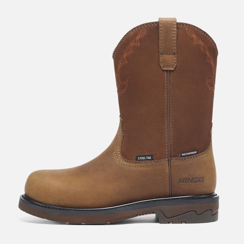 Men's Wellington Safety Boots Camel image2