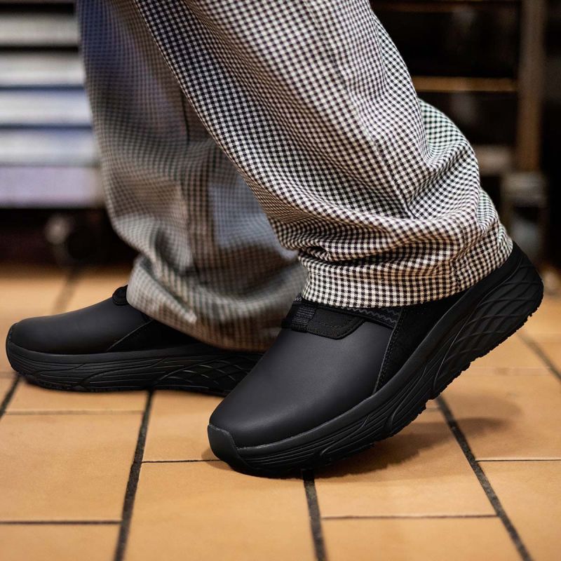 Men's Slip-on Waterproof Work Shoes Black image8