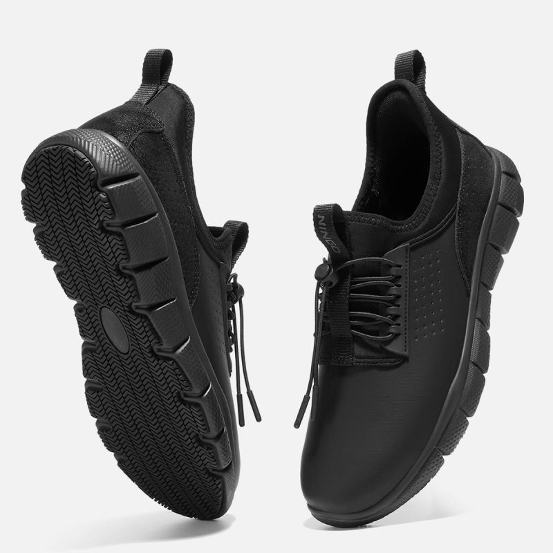 Men's Non Slip Lightweight Work Shoes Black image6 Men's Non Slip Lightweight Work Shoes Black image6