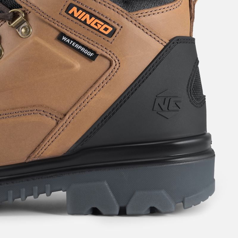 Men's TitanGuard Steel Toe Safety Boots Camel image6