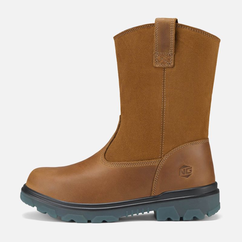 Men's HeritageForge Wellington Safety Boots Camel image2