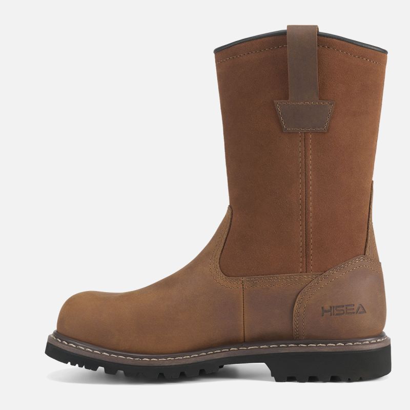 Men's Waterproof Wellington Work Boots Camel image2