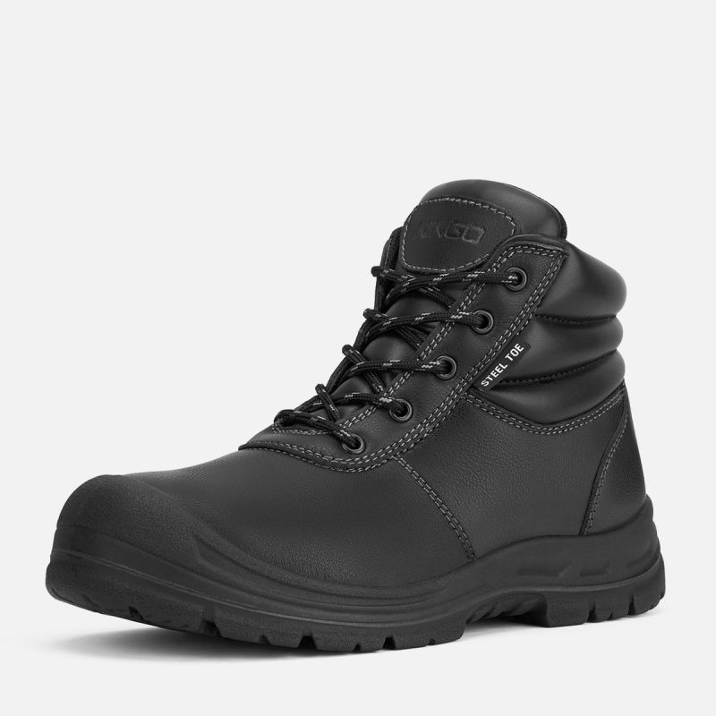 Men's Steel Toe Work Boots Black image1