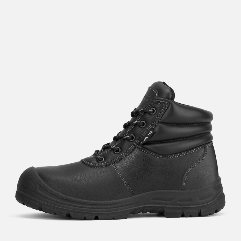 Men's Steel Toe Work Boots Black image2